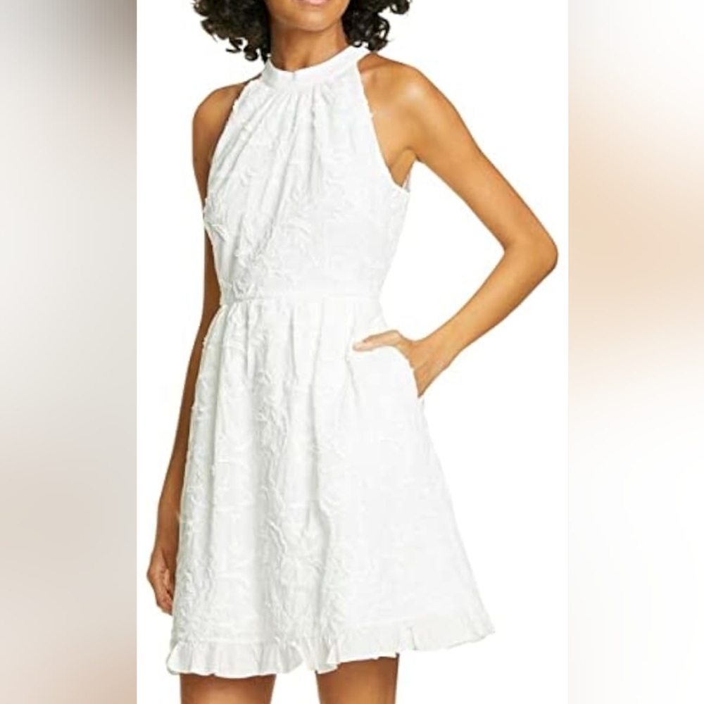 NEW W/ Tags Ted Baker Cream One Shoulder A-Line Dress (TB size 4)